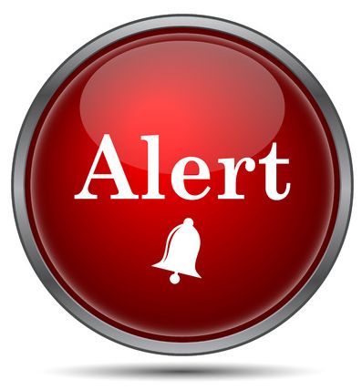 44510293 - alert icon. internet button on white background. - NV Hotels