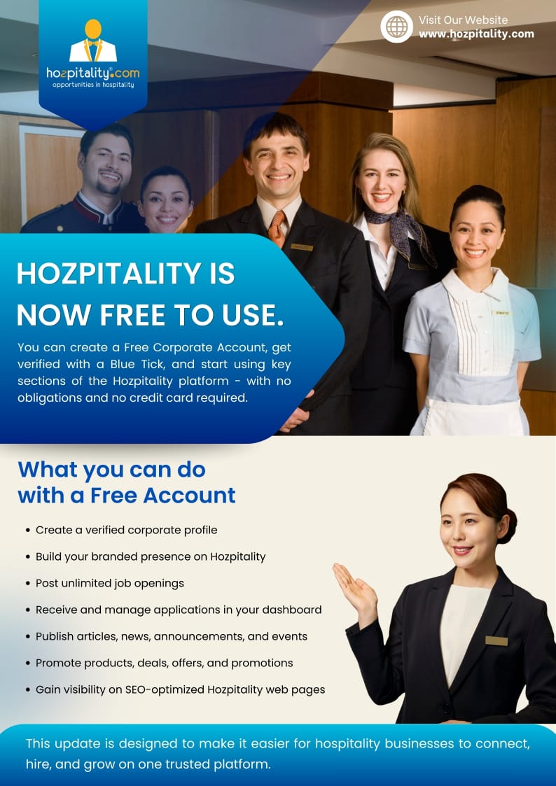 Hozpitality Is Now Free to Use Hozpitality Is Now Free to Use